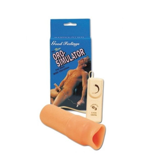 Masturbador estimulador Oro Simulator carne con mando 16 cm