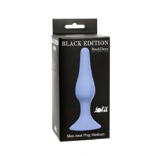 Slim Anal Plug medium azul-negro 10cm