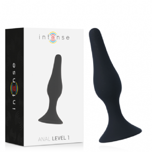 Slim Anal Plug medium azul-negro 10cm